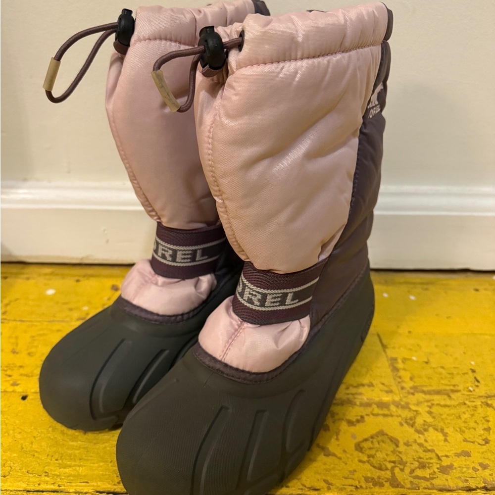 Sorel Pink and Black Winter Boots